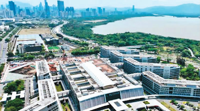 图为位于深圳湾畔的香港大学深圳医院，也是“港澳药械通”的首个试点医院。